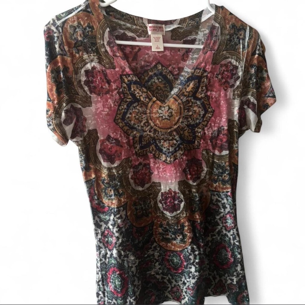 Mossimo Supply Co. Multicolor Short Sleeve Top
